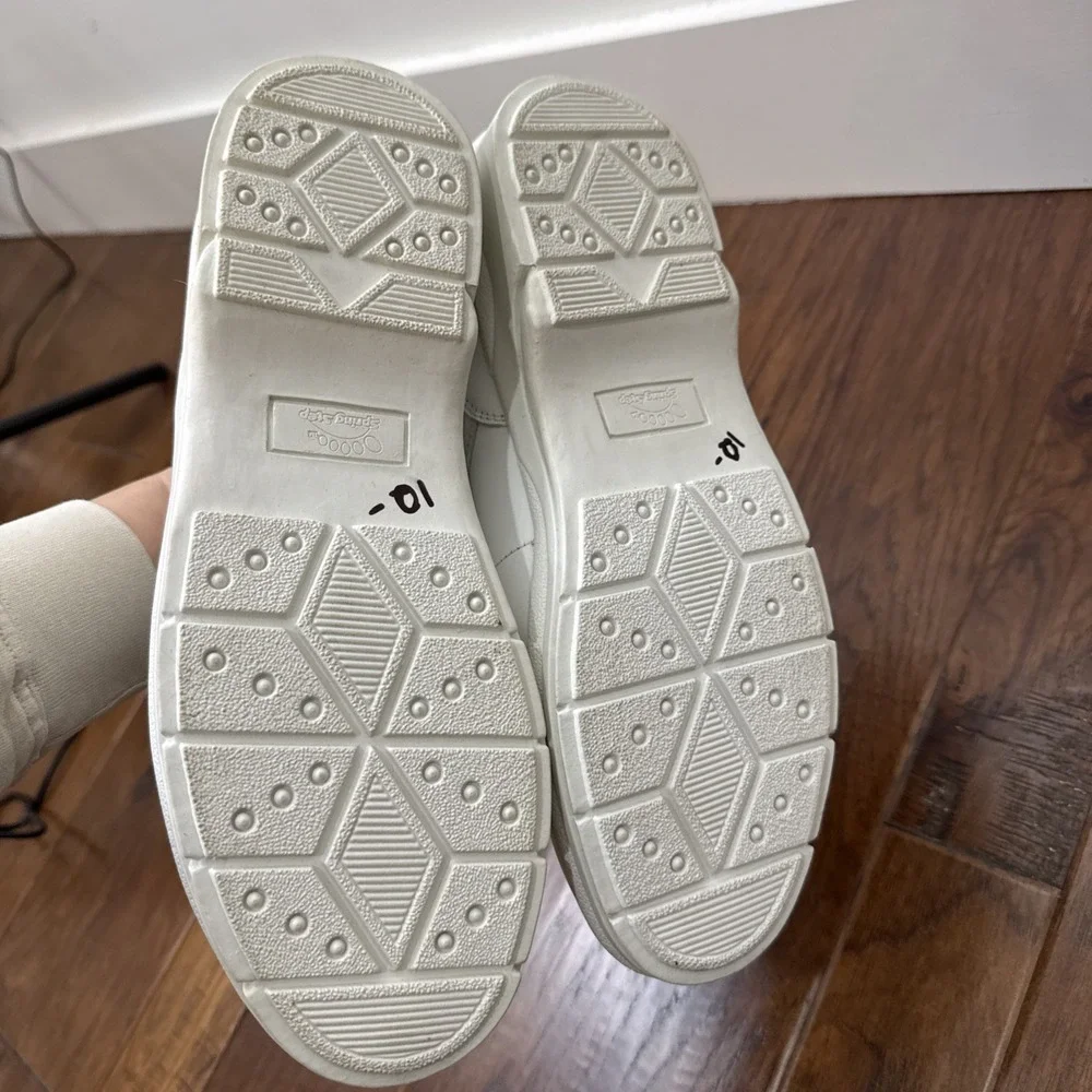 Spring Step Leather Sneakers Women 11 Wide White Professional Work Nurse Medical